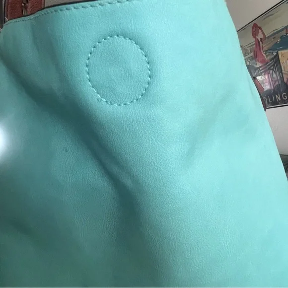 Joy Susan turquoise hobo tote - Picture 7 of 8